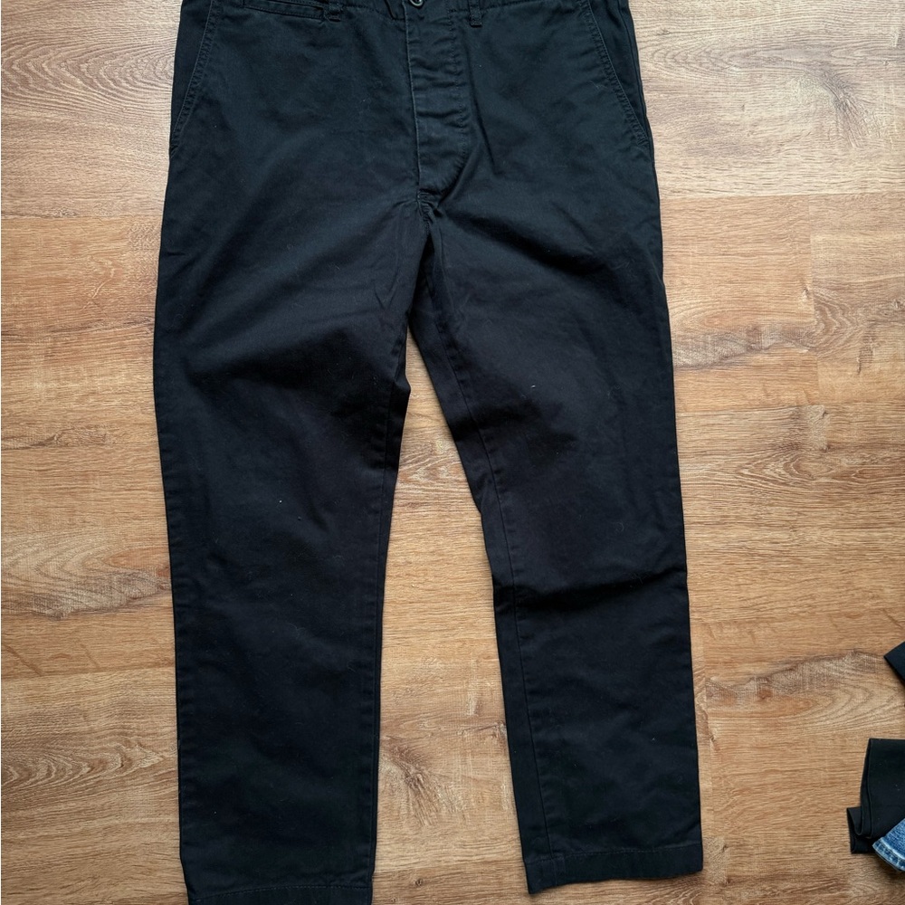 Buck Mason maverick slim Black Straight Tapered Chinos